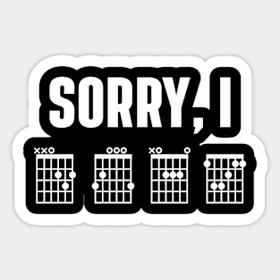 Sorry I DGAF - Funny guitar music Sticker